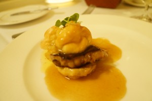 1st course - foie gras profiterole