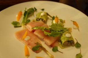 appetizer - smoked hamachi