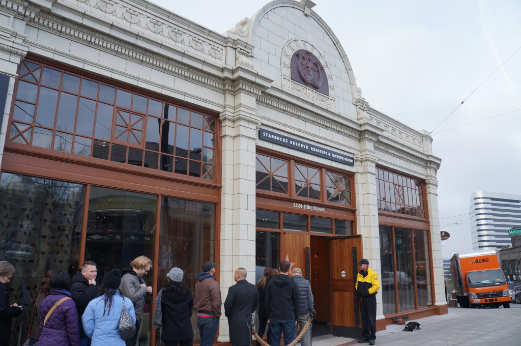 starbucks roastery - the line