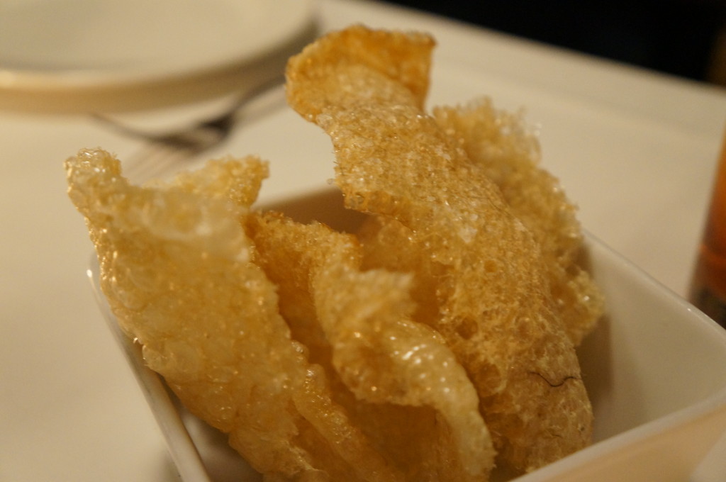 lark - crispy pork skins