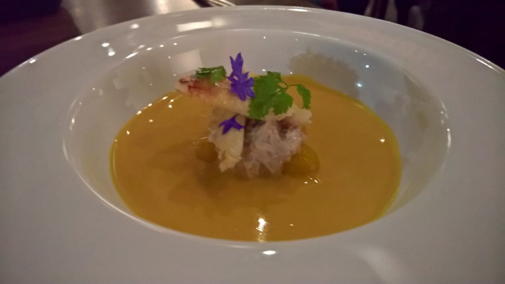 Copine - pumpkin crab bisque